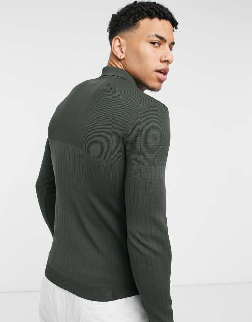 River island long sleeve hot sale polo