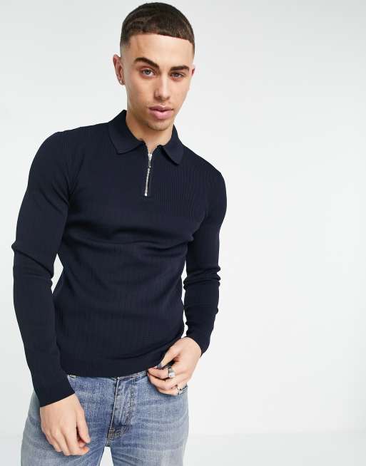 River island cheap long sleeve polo