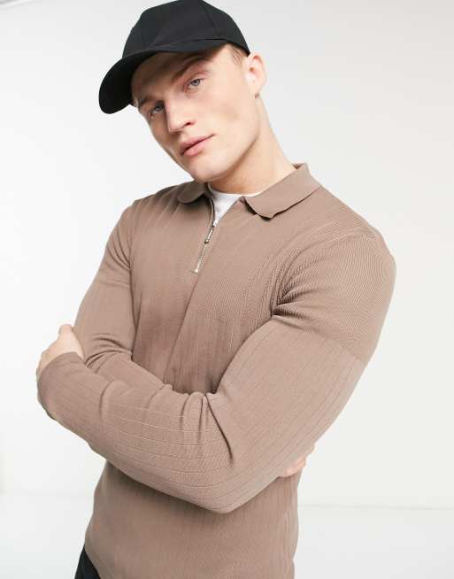 River island long store sleeve polo