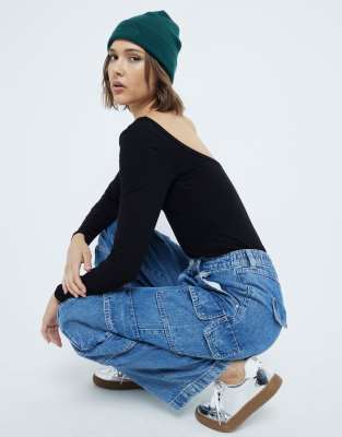 RIVER ISLAND LONG SLEEVE SCOOP NECK BODYSUIT 