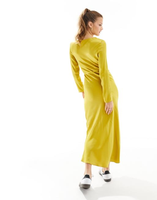 Mustard dress 2025 river island