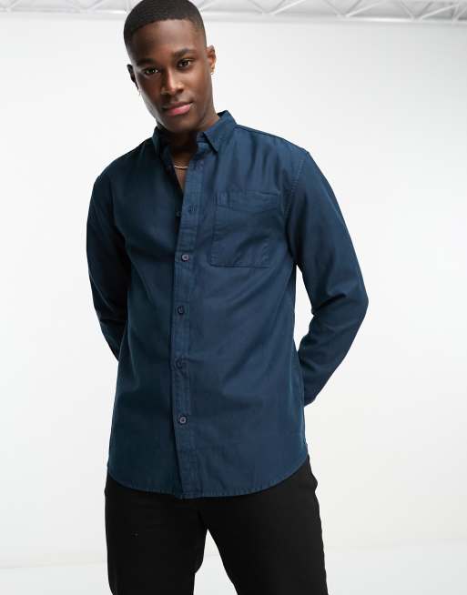 River island hot sale blue shirt