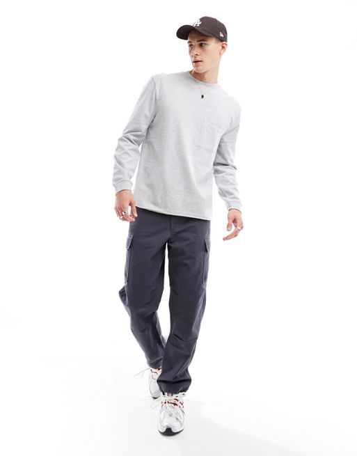 River Island long sleeve t-shirt Jack in heather gray