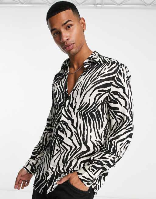 Zebra dress sales shirt