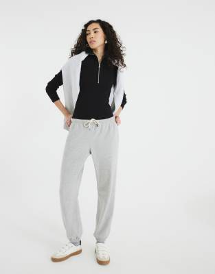 RIVER ISLAND LONG SLEEVE ZIP FRONT RIBBED TOP 