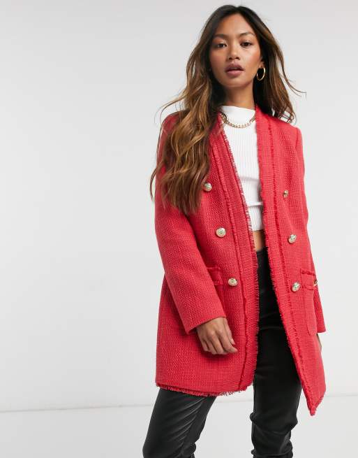 Longline best sale boucle jacket