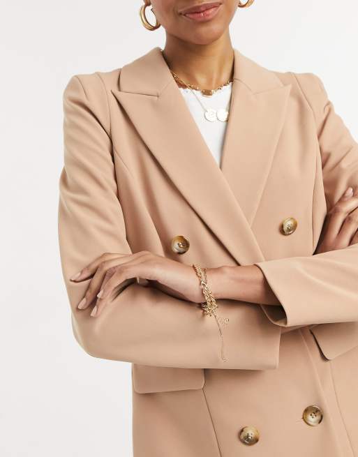 Camel hot sale longline blazer