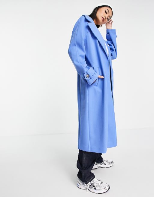 Blue store longline coat