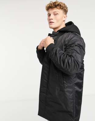 River island hooded bomber jacket hot sale