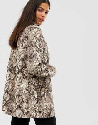 river island snakeskin coat