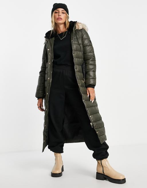 River island long puffer hot sale coat