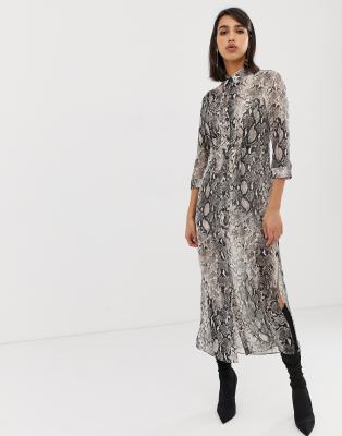 snakeskin dress asos