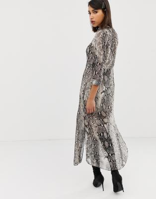 river island maxi shirt dress