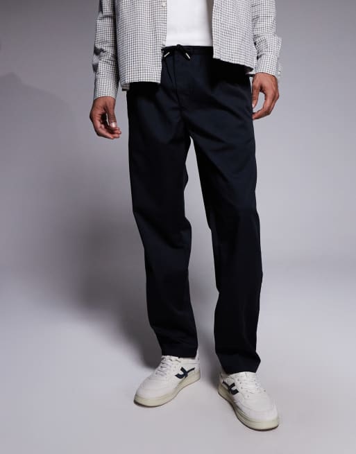 River Island loose fit elasticated pull on trousers in black, 2 of 5