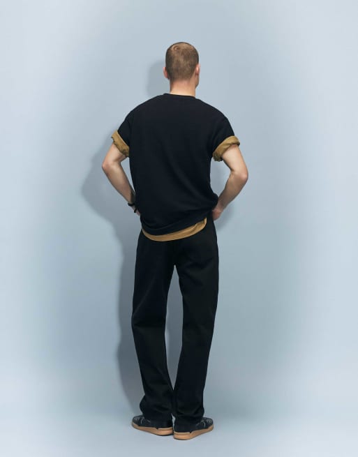River Island loose fit jeans in black, 4 of 4