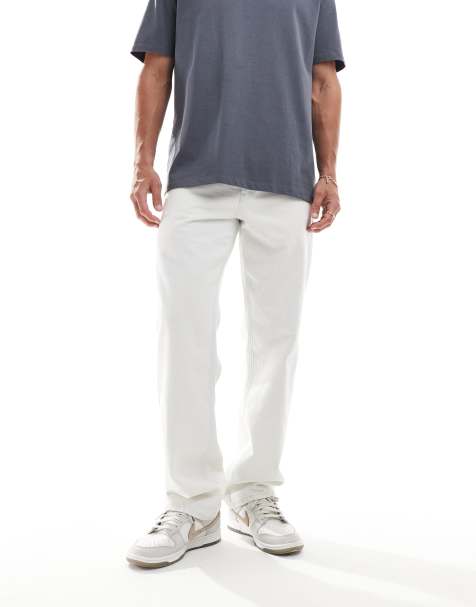 River Island loose fit jeans in bleach wash blue - view 1