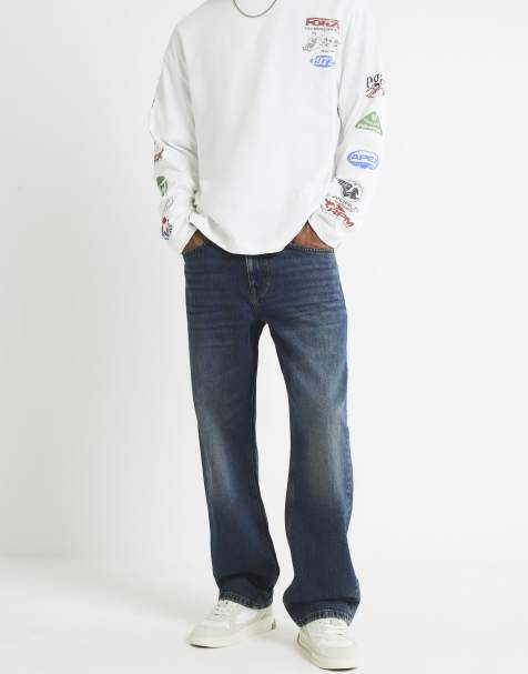River Island Loose fit jeans in blue - dark - view 1
