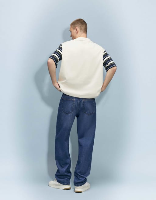 River Island Loose fit jeans in denim - dark, 4 of 4