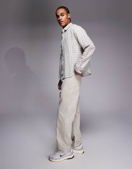 River Island loose fit jeans in light stone, 3 of 5