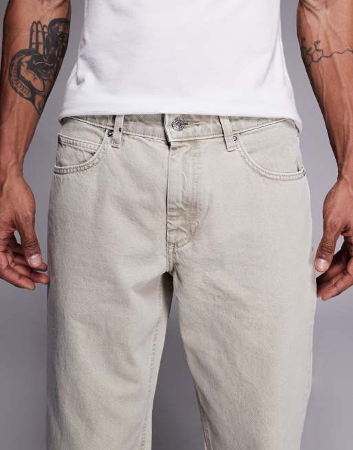 River Island loose fit jeans in light stone, 5 of 5