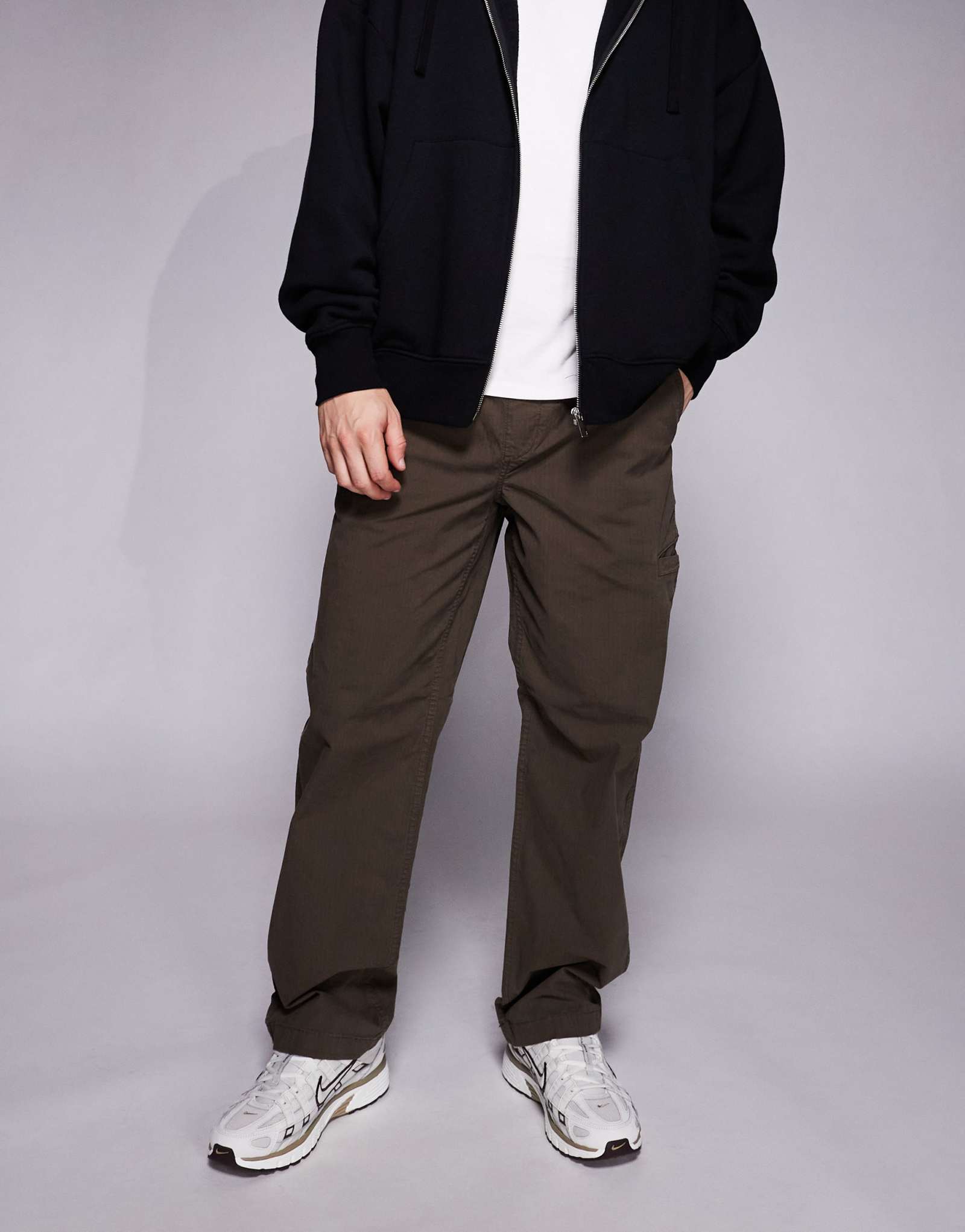 Брюки свободного кроя River Island коричневого цвета