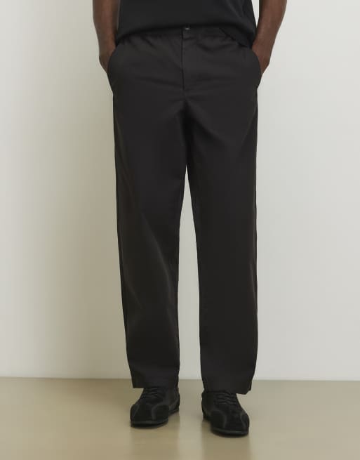 River Island Loose fit trousers in black, 3 of 4