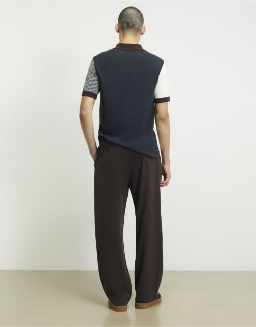 River Island Loose fit trousers in brown, 4 of 4