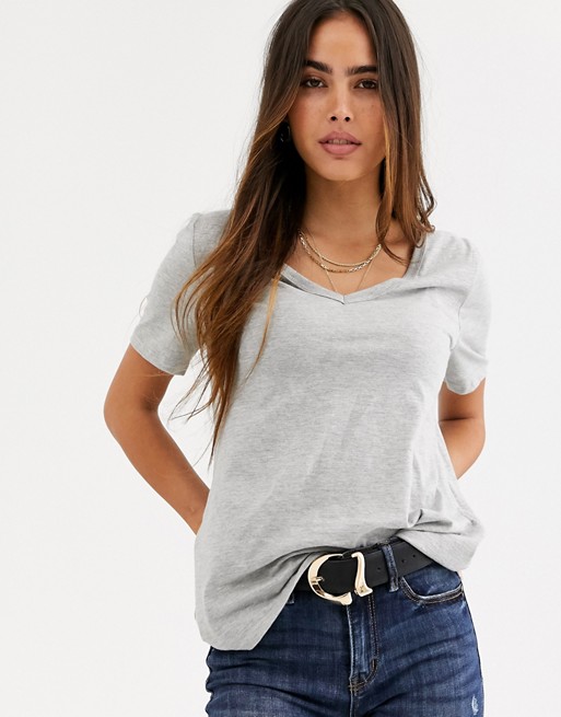River Island loose fitting t-shirt in grey