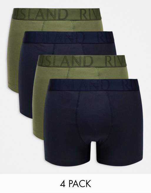 River Island - Lot de 4 boxers - Multicolore
