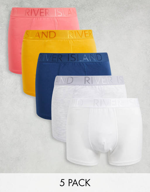 River Island - Lot de 5 boxers - Multicolore | ASOS