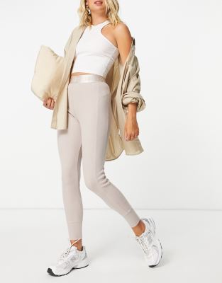 River Island lounge co-ord legging in beige