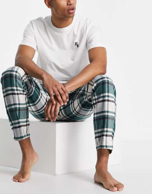 River Island loungewear set in green check