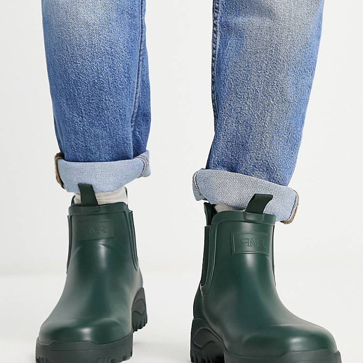 Mens Low Moulded rain boots River Island Men Shoes Boots Rain Boots 