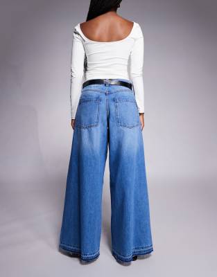 River Island Low Rise Baggy Jeans In Blue