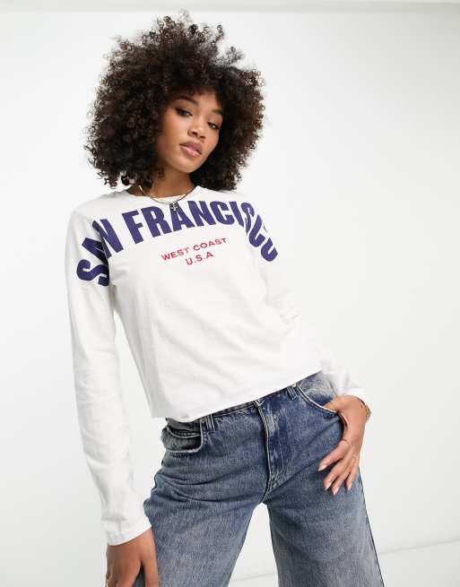 River Island ls san fran cut off tee