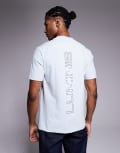 [River Island] River Island Luminis back print t-shirt in light blue S Light blue
