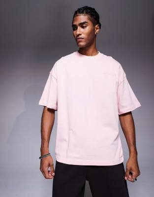 River Island Luminis Embossed Oversized T-shirt In Pink