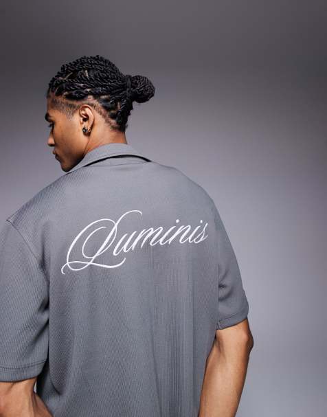 River Island luminis over shirt in gray - view 1
