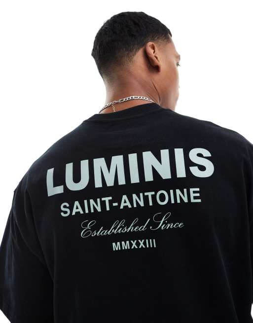 River Island luminis oversized t-shirt in black | ASOS