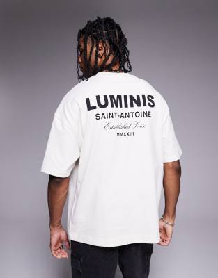 Luminis oversized t-shirt in ecru-White