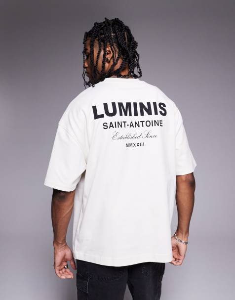 River Island Luminis oversized t-shirt in ecru - view 1