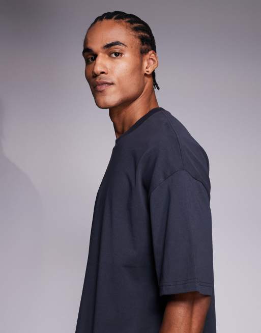 River Island Luminis Studios back print oversized t-shirt in dark grey, 4 of 5