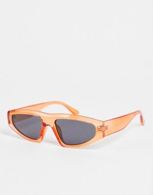 River Island cateye sunglasses in orange - ASOS Price Checker