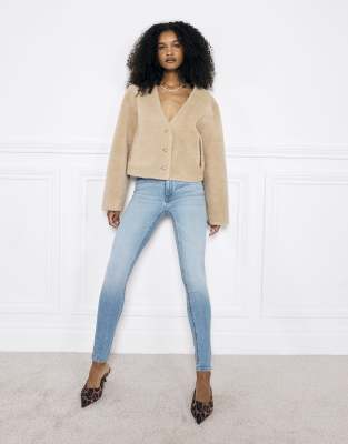 River Island - Lyseblå skinny-jeans med mellemhøj talje - view 1