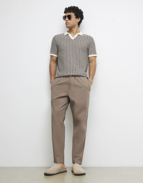 River Island - Lysebrune slim fit-joggingbukser - view 1