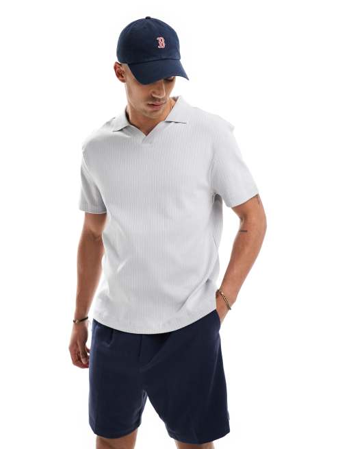 River Island - Lysegrå poloskjorte i regular fit