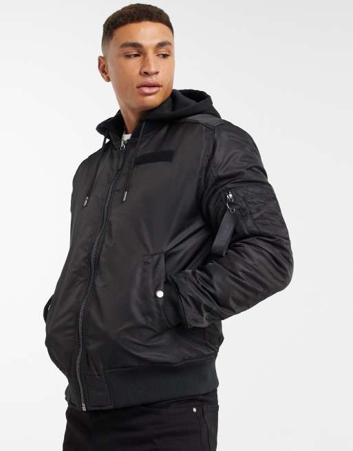 River Island MA1 bomber jacket in black ASOS