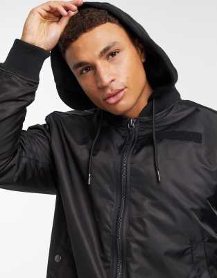 River Island Ma1 Bomber Jacket In Black Asos