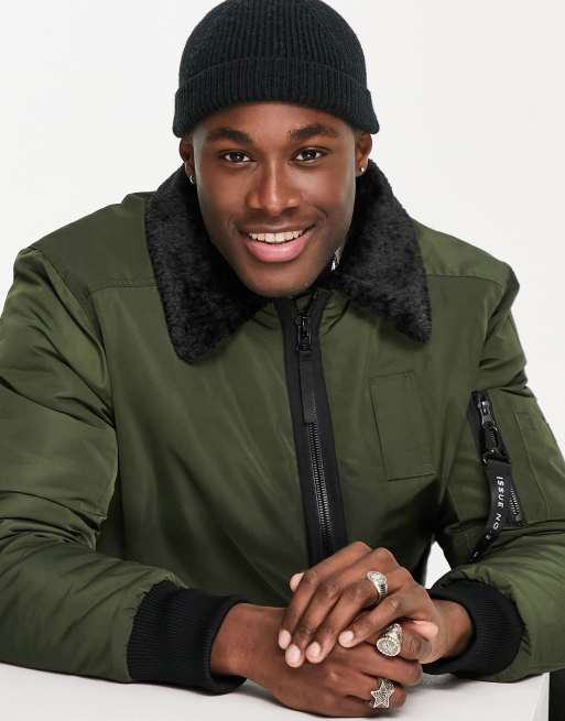 Sherpa collar hotsell bomber jacket