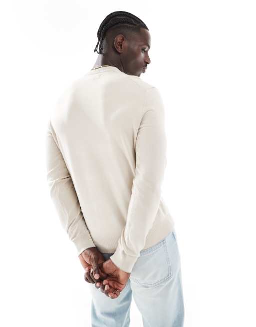River Island - Maglione color pietra in maglia sottile, 2 di 4